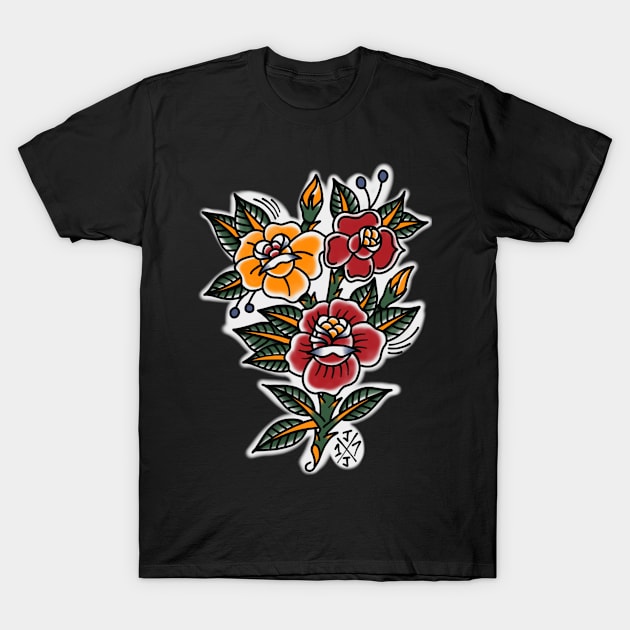 Roses T-Shirt by Jewbacca